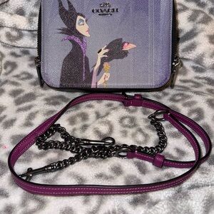 Coach Purple Maleficent Design Crossbody Bag